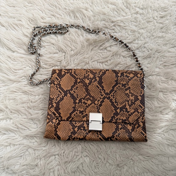 Zara Handbags - Zara Faux Snakeskin Crossbody